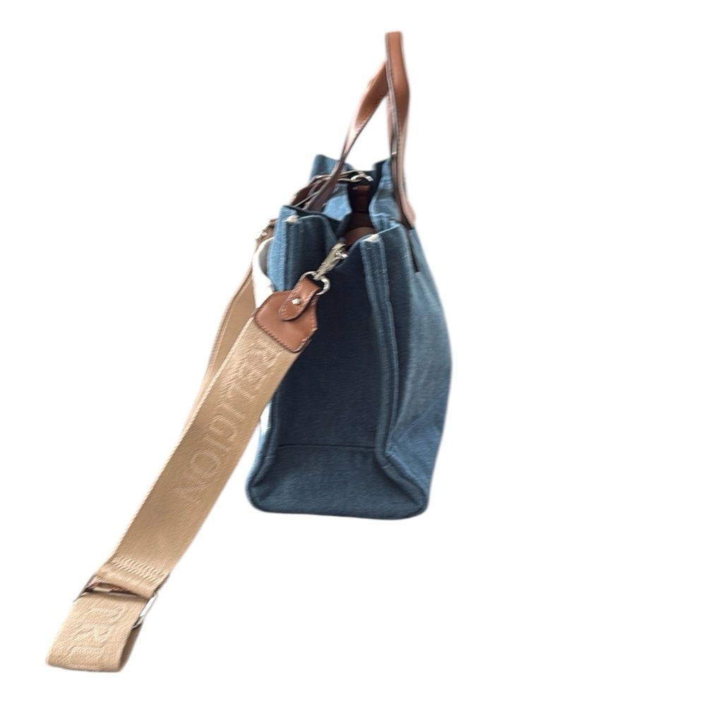 True Religion Medium Denim Tote with Adjustable Strap, NWT - Picture 3 of 5